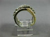 ESTATE LARGE 1.40CT DIAMOND 14K 2 TONE GOLD 3D CRISS CROSS HALO ANNIVERSARY RING