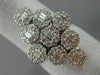 ESTATE LARGE 2.13CT DIAMOND 18KT WHITE GOLD 3D MULTI CLUSTER FLEXIBLE FUN RING