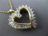 ESTATE .26CT DIAMOND 14KT YELLOW GOLD 3D CLASSIC SOLITAIRE HEART PENDANT #1760