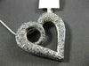 ESTATE LARGE 1.10CT DIAMOND 14KT WHITE GOLD 3D OPEN HEART INFINITY LOVE PENDANT