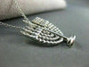ANTIQUE .09CT DIAMOND 14KT WHITE GOLD 3D CLASSIC FILIGREE MENORAH PENDENT #2325