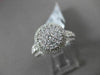 ESTATE 1.15CT DIAMOND 18KT WHITE GOLD 3D HALO CLUSTER PROMISE ENGAGEMENT RING