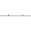 2.06CT DIAMOND & AAA RUBY 14K WHITE GOLD CLASSIC ROUND ETERNITY TENNIS BRACELET