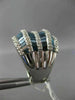 ESTATE MASSIVE 5.05CT ROUND & BAGUETTE WHITE & BLUE DIAMOND 14KT WHITE GOLD RING