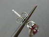 ESTATE 1.50CT DIAMOND & AAA RUBY 14KT WHITE GOLD TEAR DROP PEAR HANGING EARRINGS