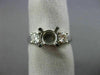 ESTATE .50CT DIAMOND 14KT WHITE GOLD 3 STONE SEMI MOUNT ENGAGEMENT RING #342