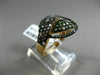 ESTATE 1.28CT WHITE & BLACK DIAMOND & AAA MULTI SAPPHIRE 18K GOLD LOVE KNOT RING