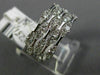 ESTATE LARGE 1.0CT DIAMOND 14KT WHITE GOLD 3D MULTI ROW WEDDING ANNIVERSARY RING