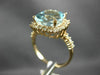 ESTATE LARGE 4.05CT DIAMOND & AAA AQUAMARINE 14K ROSE GOLD 3D ENGAGEMENT RING