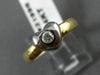 ESTATE .08CT DIAMOND 14K WHITE & YELLOW GOLD SOLITAIRE HEART PROMISE RING #21996