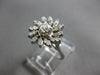 .45CT DIAMOND 14KT WHITE GOLD 3D ROUND MULTI LEAF FLOWER FRIENDSHIP RING #27962