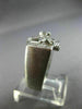 ANTIQUE WIDE .34CT DIAMOND 14K WHITE GOLD FLOWER FILIGREE ANNIVERSARY RING 26178