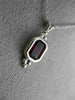 ESTATE .50CT AAA GARNET 14K WHITE GOLD SOLITAIRE OCTAGON FLOATING PENDANT #22982