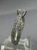 ESTATE .50CT DIAMOND 14K GOLD 3D INFINITY CRISS CROSS SEMI MOUNT ENGAGEMENT RING