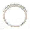WIDE .63CT DIAMOND 18KT WHITE GOLD 3D ROUND & BAGUETTE 3 ROW ANNIVERSARY RING