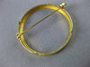 ESTATE 14KT YELLOW GOLD 3D CLASSIC ROUND FRAME BROOCH PIN #22518