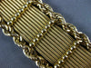 ANTIQUE WIDE AND LONG 14KT YELLOW GOLD 3D ROPE CLASSIC WEAVE MESH BRACELET #1924