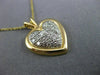 ANTIQUE .48CT DIAMOND 14KT WHITE & YELLOW GOLD CLASSIC PAVE HEART PENDANT #1744