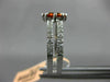 ESTATE 1.87CT DIAMOND & AAA ORANGE SAPPHIRE 14KT WHITE GOLD TWO ROW PROMISE RING