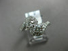 ESTATE .69CT DIAMOND 14KT WHITE GOLD 3D TWO STONE INFINITY PROMISE LOVE RING