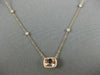 ESTATE .88CT DIAMOND & AAA MORGANITE 14KT ROSE GOLD CLASSIC BY THE YARD NECKLACE