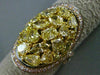 ESTATE MASSIVE 4.10CT INTENSE YELLOW DIAMOND 18KT WHITE & YELLOW GOLD LOVE RING