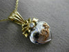 ESTATE .05CT DIAMOND 14KT WHITE YELLOW & ROSE GOLD 3D LOVE HEART PENDANT #17515