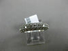 ESTATE 1.10CT DIAMOND 14KT WHITE GOLD 3D THREE ROW PAVE WEDDING ANNIVERSARY RING