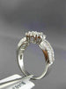 EFFY 2.0CT ROUND BAGUETTE DIAMOND 14K WHITE GOLD 3D FLOWER LOVE FRIENDSHIP RING
