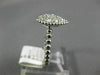 ESTATE WIDE .40CT DIAMOND 14K WHITE GOLD CLUSTER MILGRAIN BEADED PEAR SHAPE RING