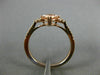 ESTATE .85CT DIAMOND & AAA CUSHION CUT MORGANITE 14K WHITE GOLD 3D FUN LOVE RING