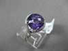 ESTATE 3.96CTW DIAMOND & AAA EXTRA FACET AMETHYST 14KT WHITE GOLD FILIGREE RING