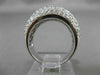 ESTATE WIDE 2.16CT DIAMOND 14KT WHITE GOLD 3D MULTI ROW WEDDING ANNIVERSARY RING