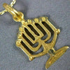 ESTATE 14KT YELLOW GOLD CLASSIC DOUBLE SIDED DIAMOND CUT MENORAH PENDANT #24959
