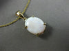 ESTATE 2.22CT AAA OPAL 14KT YELLOW GOLD 3D CLASSIC OVAL FLOATING PENDANT #25446