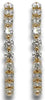 2.07CT DIAMOND 14K YELLOW GOLD 3D ROUND SHARED PRONG INSIDE OUT HANGING EARRINGS