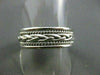 ESTATE WIDE 14KT WHITE GOLD FILIGREE ROPE DESIGN MENS WEDDING RING UNIQUE! #2439