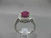 ANTIQUE 2.3CT DIAMOND & RUBY 14KT WHITE GOLD HALO DESIGN ENGAGEMENT RING #19115