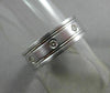 ESTATE WIDE DIAMOND 14KT WHITE GOLD MATTE & SHINY ETERNITY WEDDING RING #12487