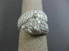 ESTATE LARGE 4.68CT DIAMOND & AAA EMERALD 18KT WHITE GOLD PAVE PANTHER FUN RING