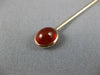 ANTIQUE AAA RED CABOCHON AGATE 14KT YELLOW GOLD 3D CLASSIC LAPEL PIN #26532