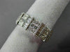 ESTATE .78CT ROUND & BAGUETTE DIAMOND 18KT WHITE GOLD MULTI ROW ANNIVERSARY RING