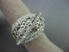 ESTATE 2.05CT DIAMOND 18KT WHITE GOLD 3D MULTI ROW CRISS CROSS FILIGREE FUN RING