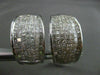 ESTATE EXTRA LARGE 5.81CT DIAMOND PRINCESS 14KT WHITE GOLD 3D ELONGATED EARRINGS