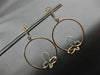 ESTATE LARGE .33CT DIAMOND 14K 2 TONE GOLD BUTTERFLY CIRCULAR LEVERBACK EARRINGS