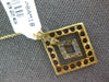 1.53CT DIAMOND & AAA AMETHYST 18K YELLOW GOLD DIAMOND SHAPE FUN FLOATING PENDANT