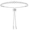 2.0CT DIAMOND 14KT WHITE GOLD BEZEL GRADUATING ADJUSTABLE LOVE TENNIS BRACELET