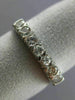 ESTATE .45CT DIAMOND 14KT WHITE GOLD 7 STONE SHARE PRONG ANNIVERSARY RING #11576