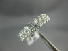 ESTATE 1.50CT DIAMOND 14K WHITE GOLD 3D 5mm ROUND 2 ROW WEDDING ANNIVERSARY RING