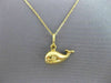 ESTATE 14K YELLOW GOLD 3D CLASSIC HANDCRAFTED BABY WHALE FLOATING PENDANT #25066